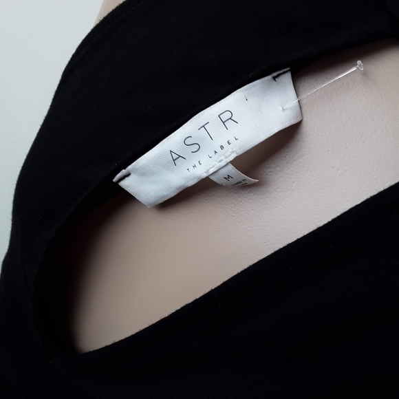 ASTR black High Neck cut-out twist front midi dress - Picture 3 of 3